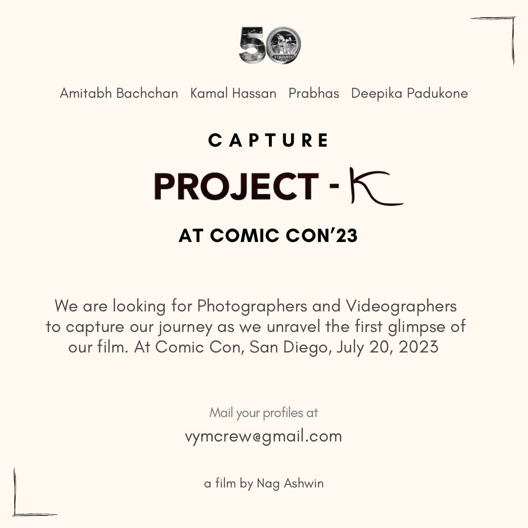 Project K calls photographers, videographers