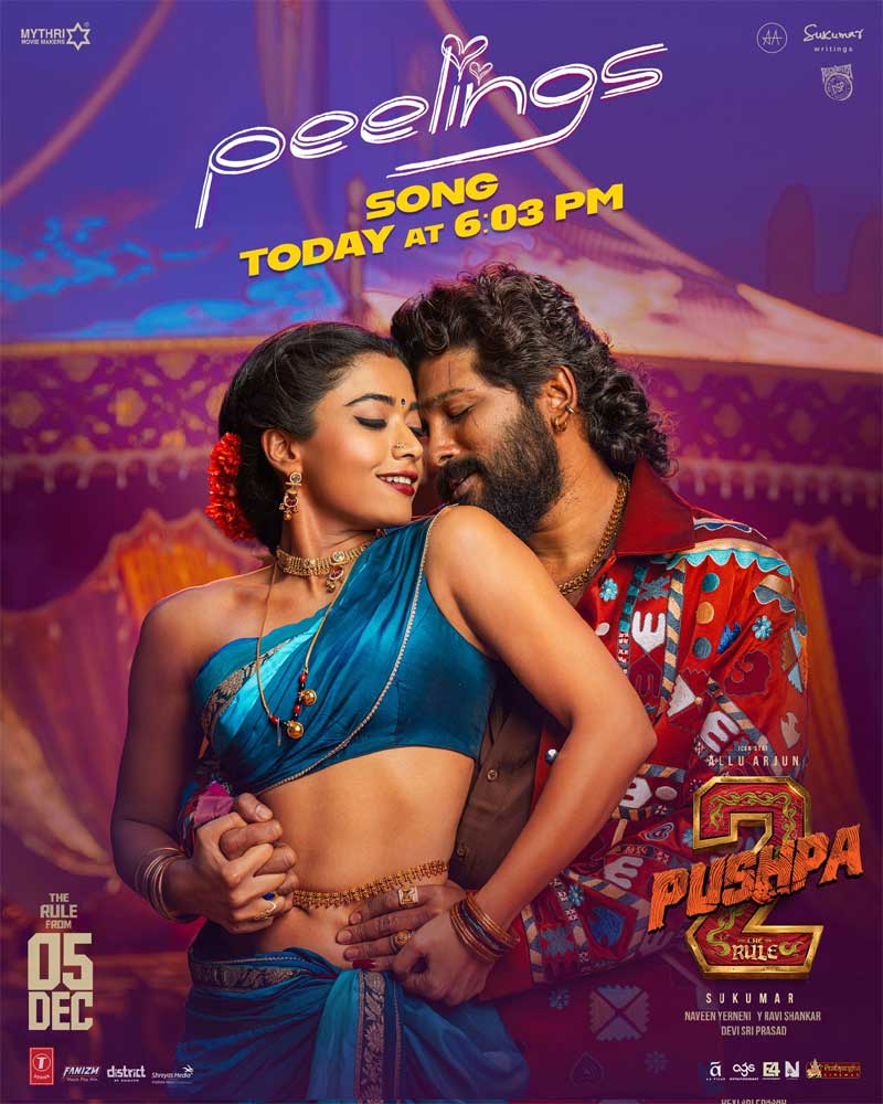 Pushpa The Rule Peelings song arriving today evening