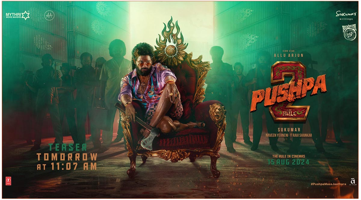  Pushpa The Rule Teaser set to drop tomorrow at 11:07 AM