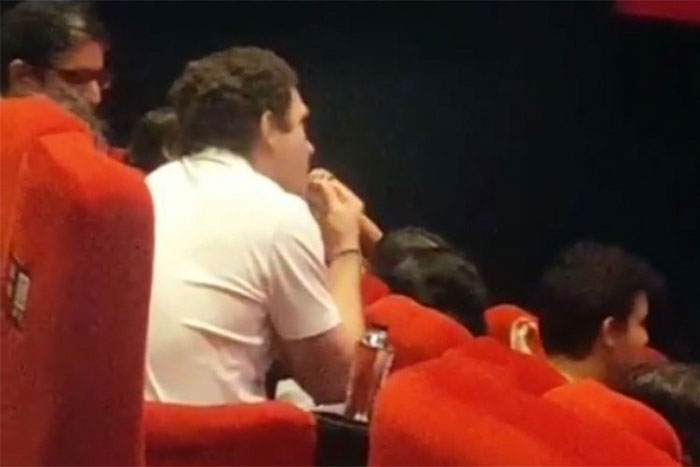 Rahul Gandhi Watches a Film