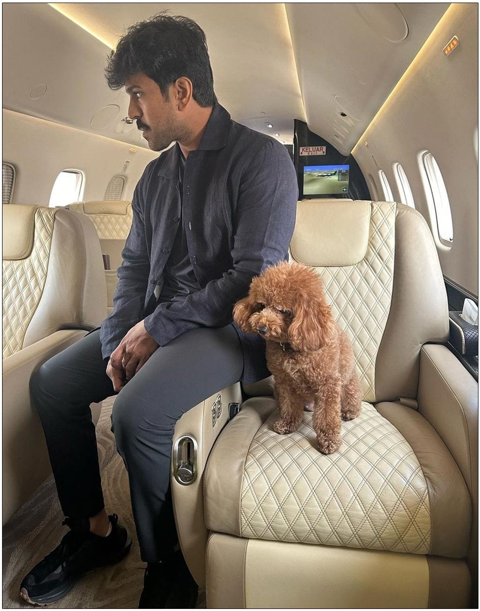 Ram Charan,  Rhyme strike a pose as they gear up for a vacation 