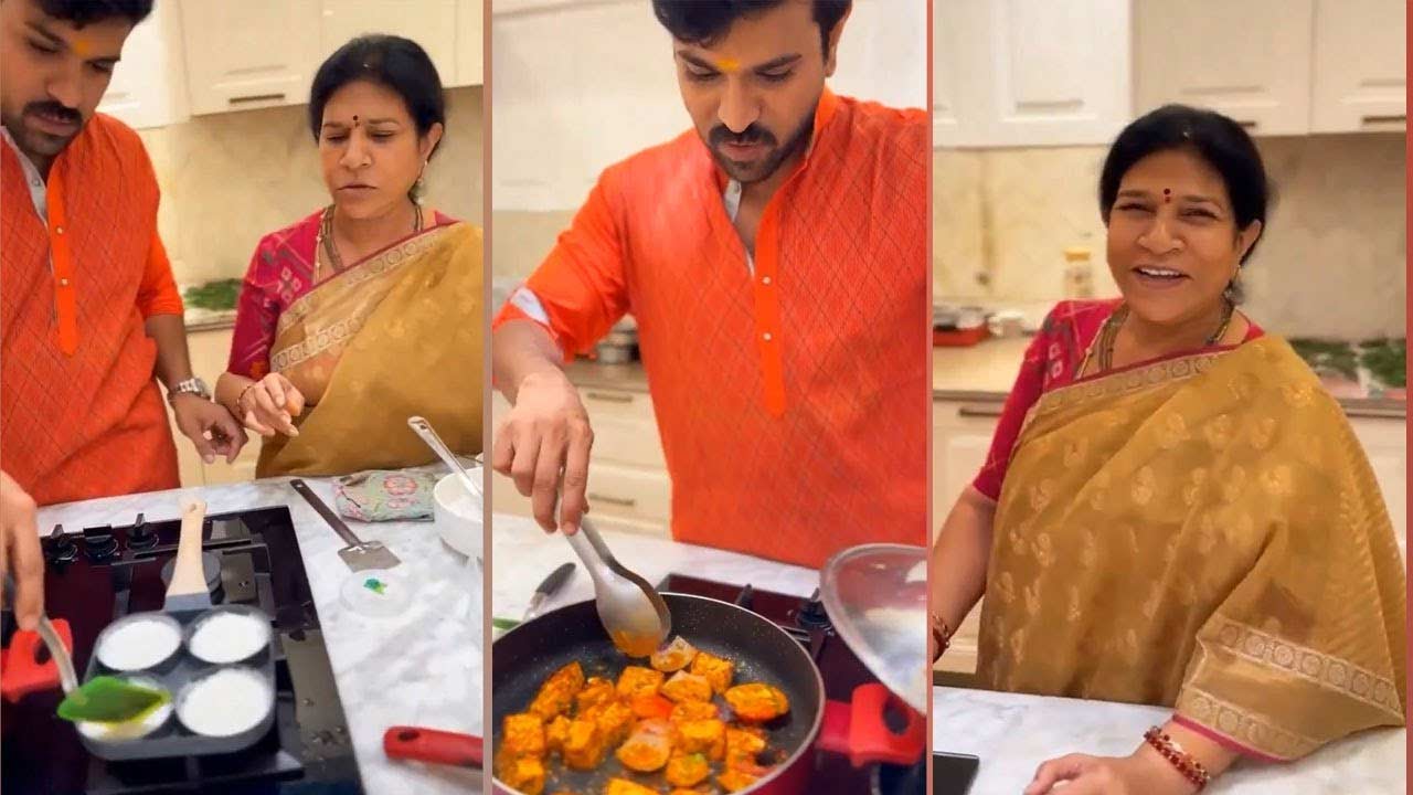 Ram Charan surprises mom on Womens Day