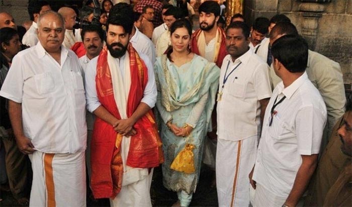 Ram Charan Teja Upasana Tirumala Darsanam