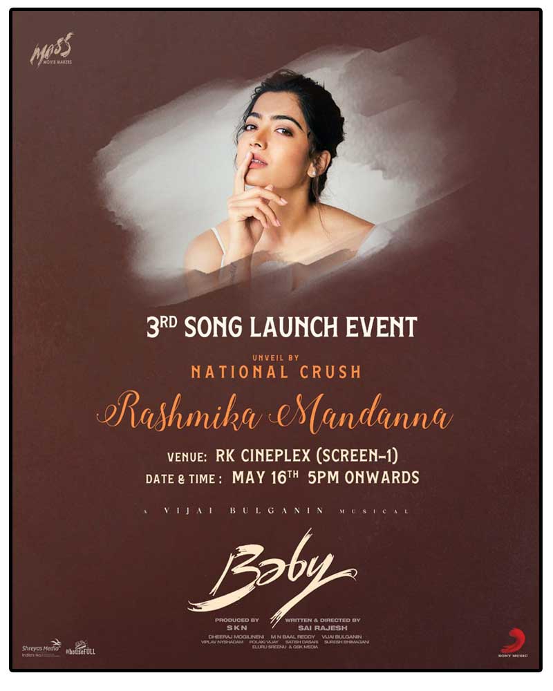 Rashmika Mandanna releasing Baby third single