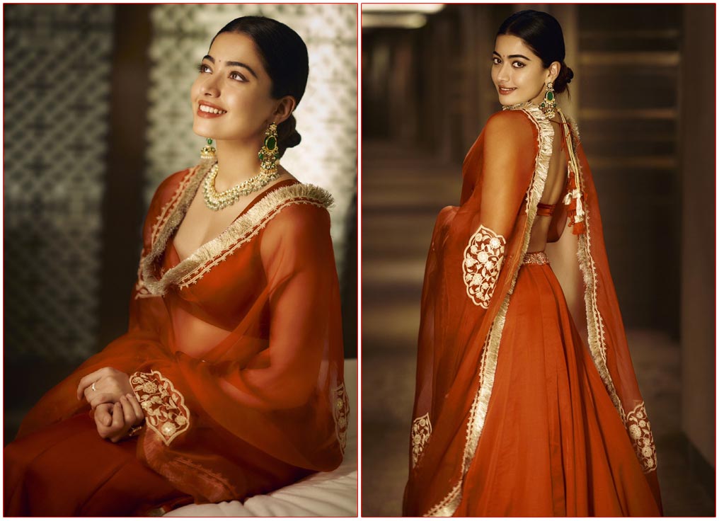 Rashmika Mandanna Turns Raunchy In Red Lehenga