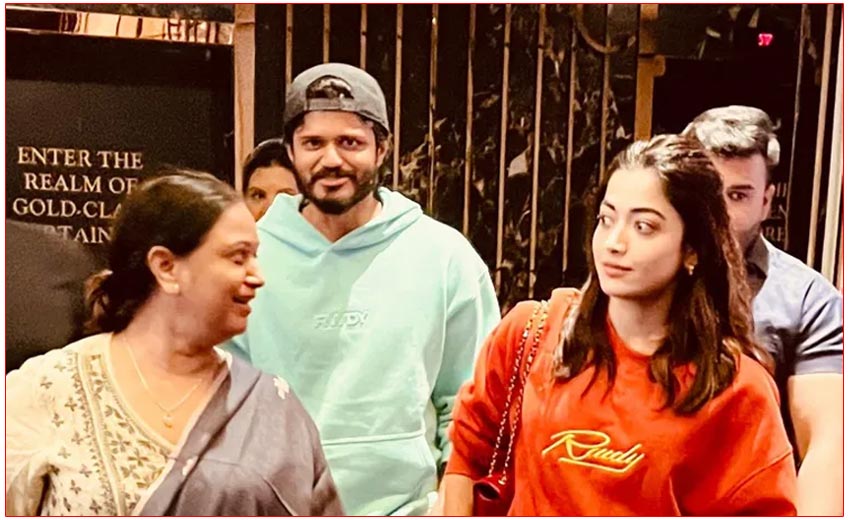 Rashmika Mandanna watch Pushpa 2 with Devarakond Family