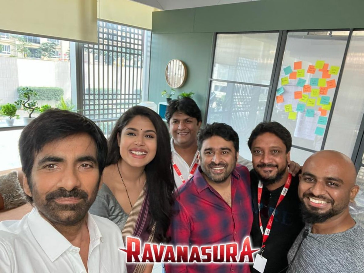 Ravi teja stars Ravanasura shoot