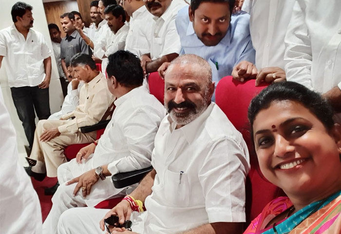 Roja Takes a Selfie with Balakrishna