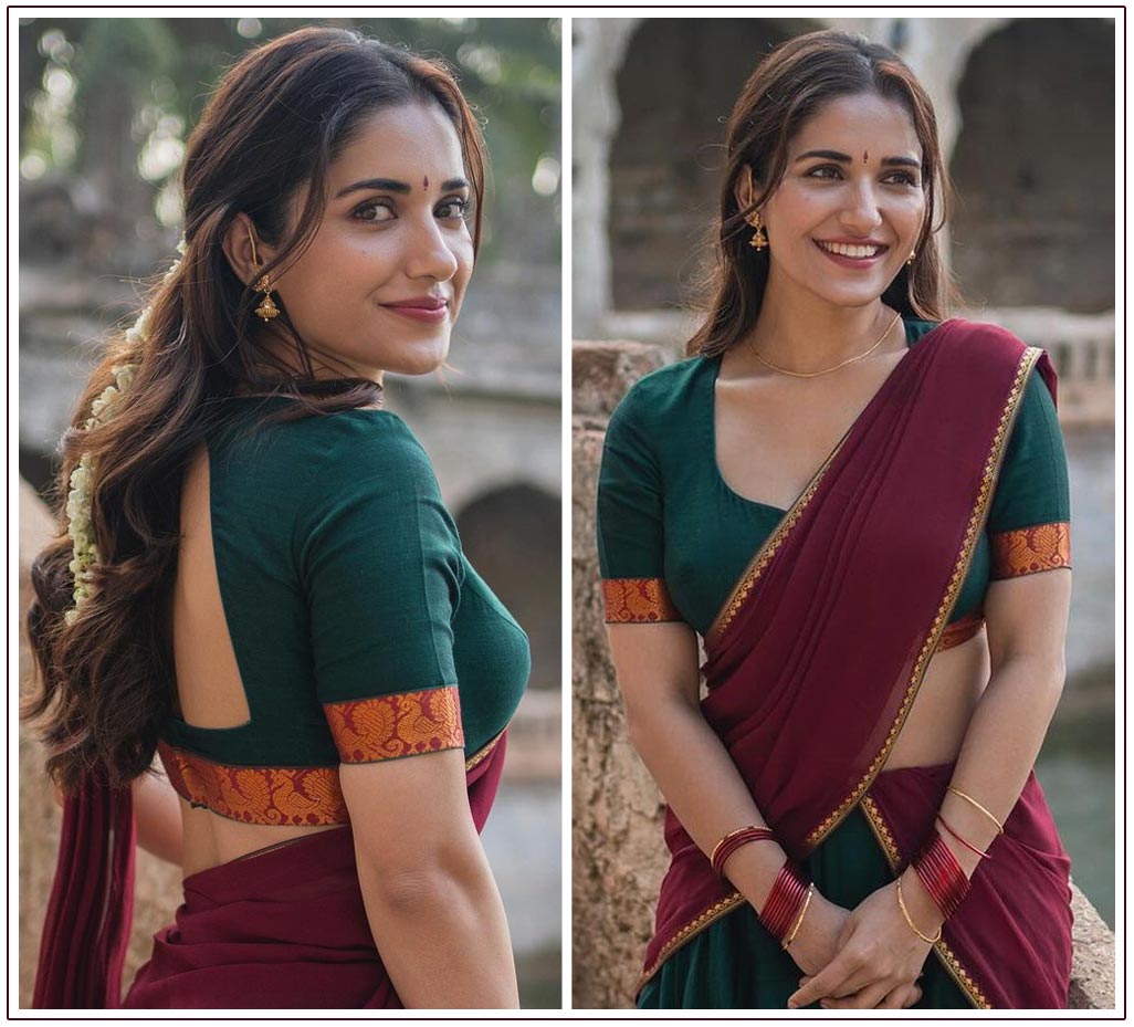 Ruhani Sharma Stunning in traditional half saree