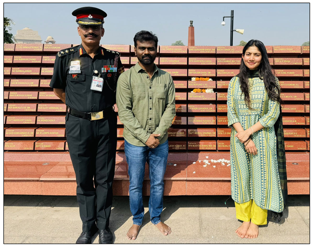 Sai Pallavi Pays Respects at National War Memorial Ahead of Amaran Promotions