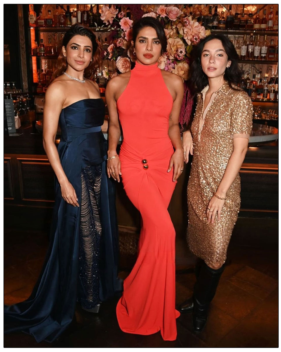  Samantha sharing the spotlight with Priyanka Chopra At London Premiere Of Citadel Honey Bunny