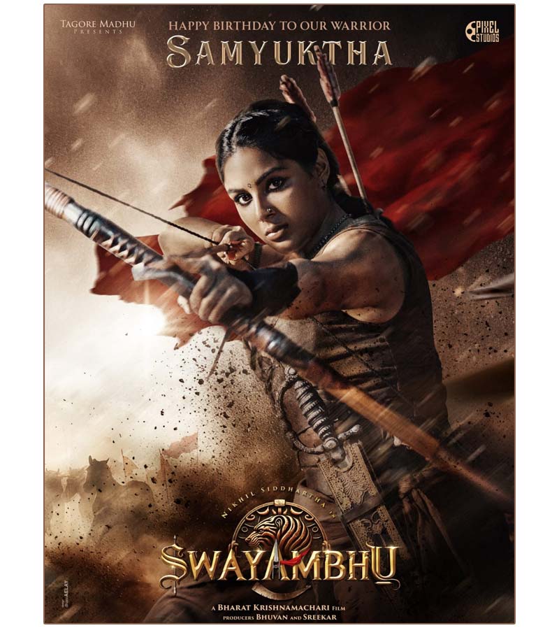 Samyuktha As Warrior In Nikhil Swayambhu