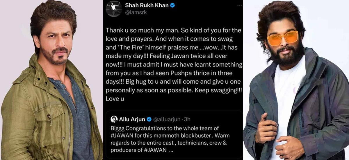 Shah Rukh-Allu Arjun Fire Social Media