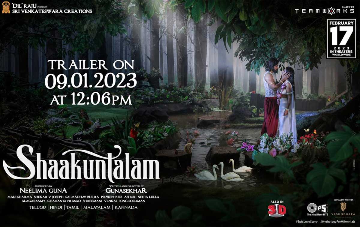 Shakuntalam trailer arriving on  9th Jan 2023