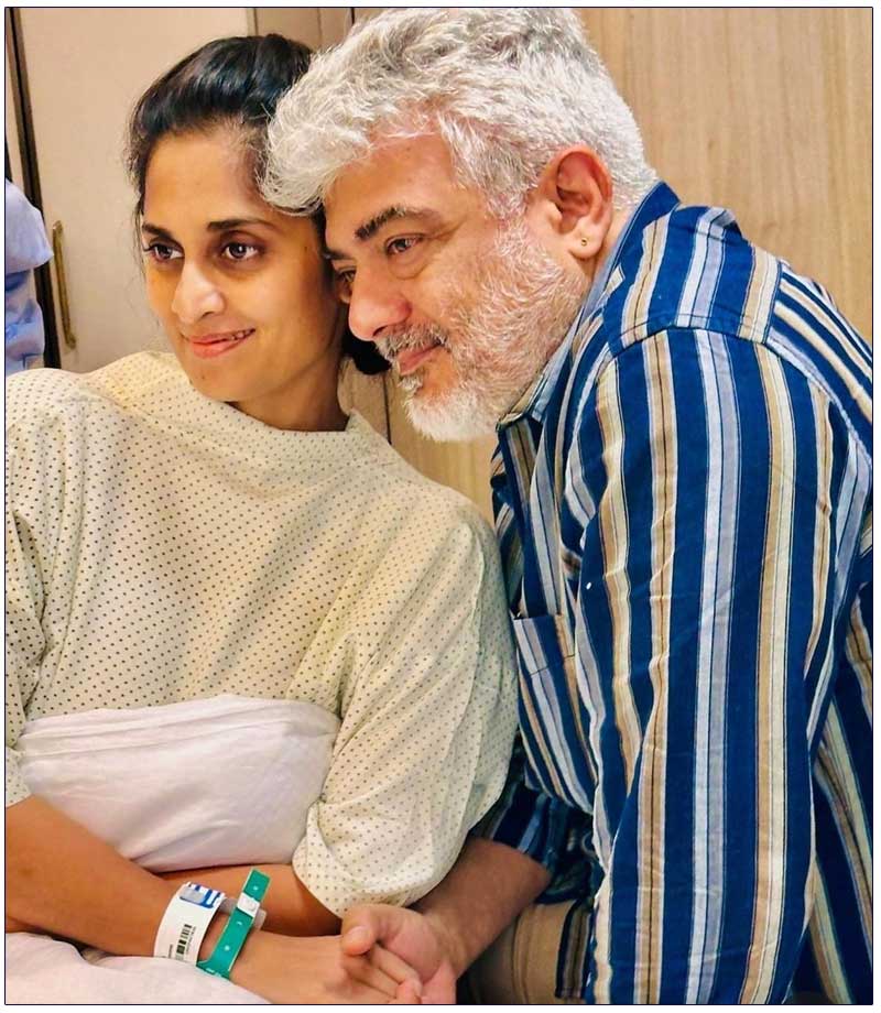 Shalini Shares Pic With Her Husband Ajith From Hospital