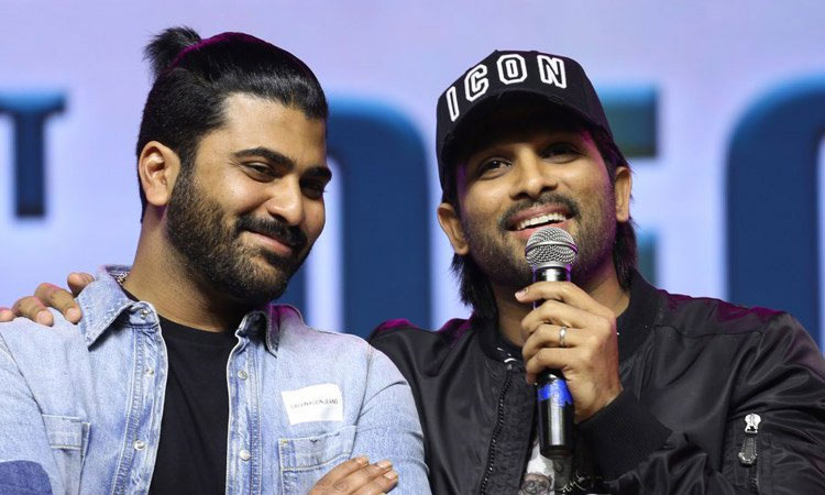 Sharwanand with Allu Arjun