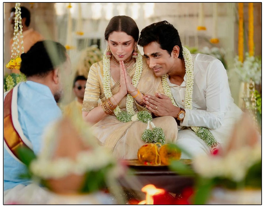 Siddharth, Aditi Rao Hydari Married In A 400 Year Old Temple 