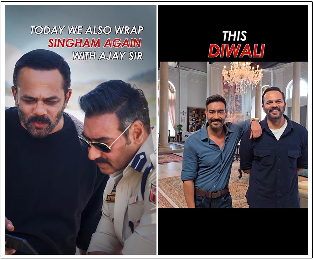 Singham Again Wraps: Rohit Shetty Celebrates 33 Years of Brotherhood with Ajay Devgn