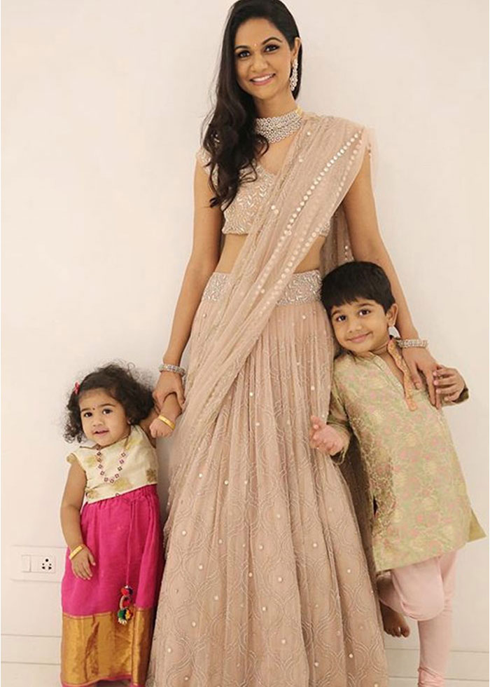 Sneha, Ayaan, and Arha Pretty in the Pic