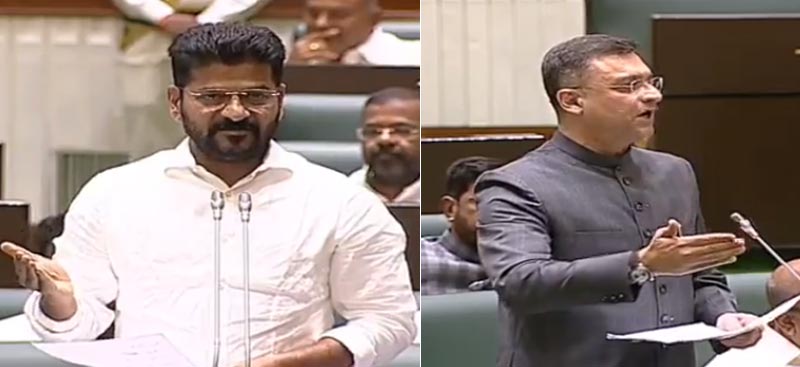 Sparks Fly Between Revanth Reddy And Akbaruddin Owaisi | Cinejosh.com