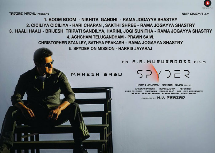 Spyder Audio Track List out