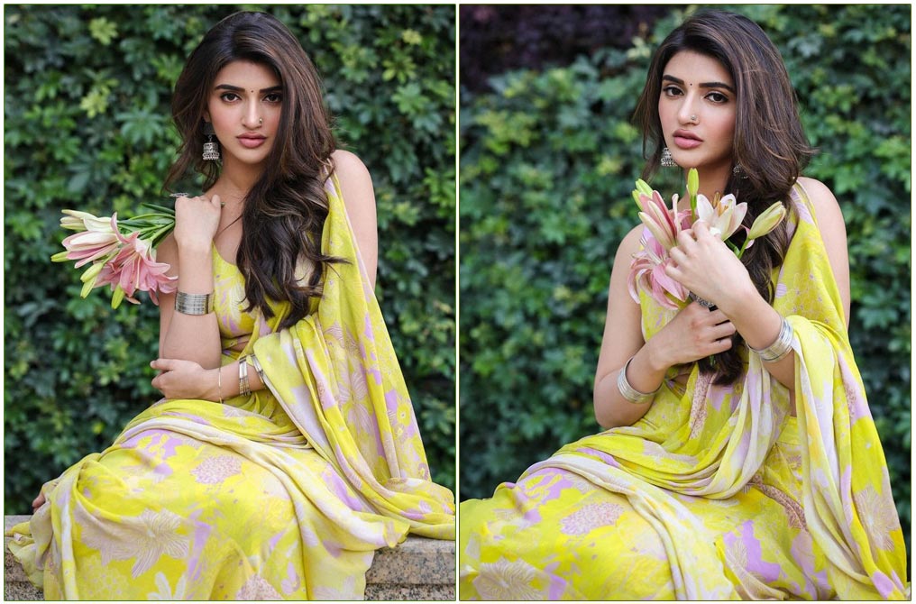 Sreeleela Sparkles In A Yellow Saree