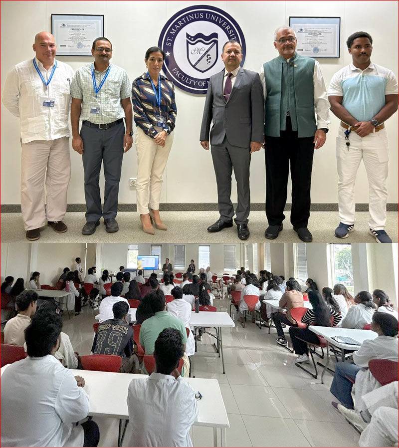 ambassador-of-india-visits-st-martinus-university-faculty-of-medicine-curacao