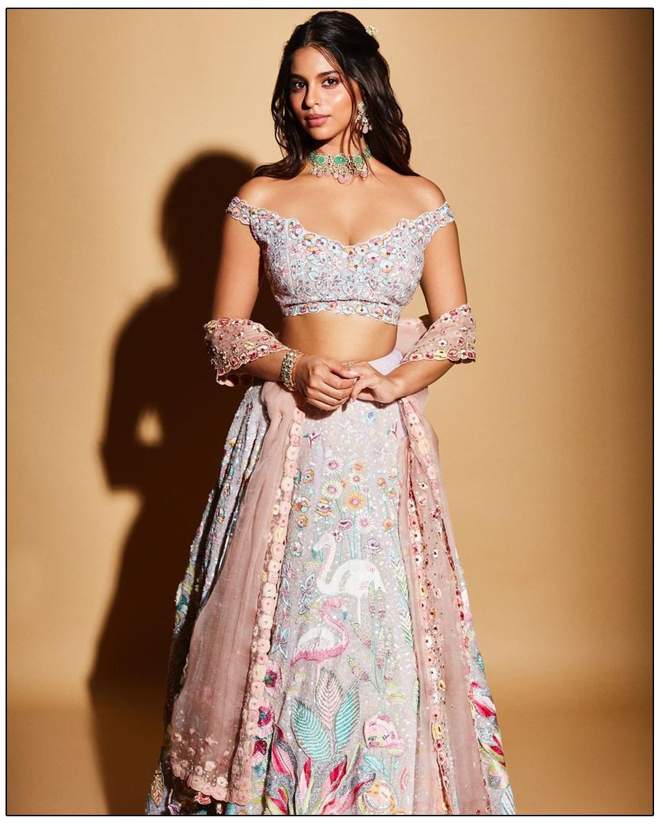 Suhana Khan in a mesmerizing silver lehenga