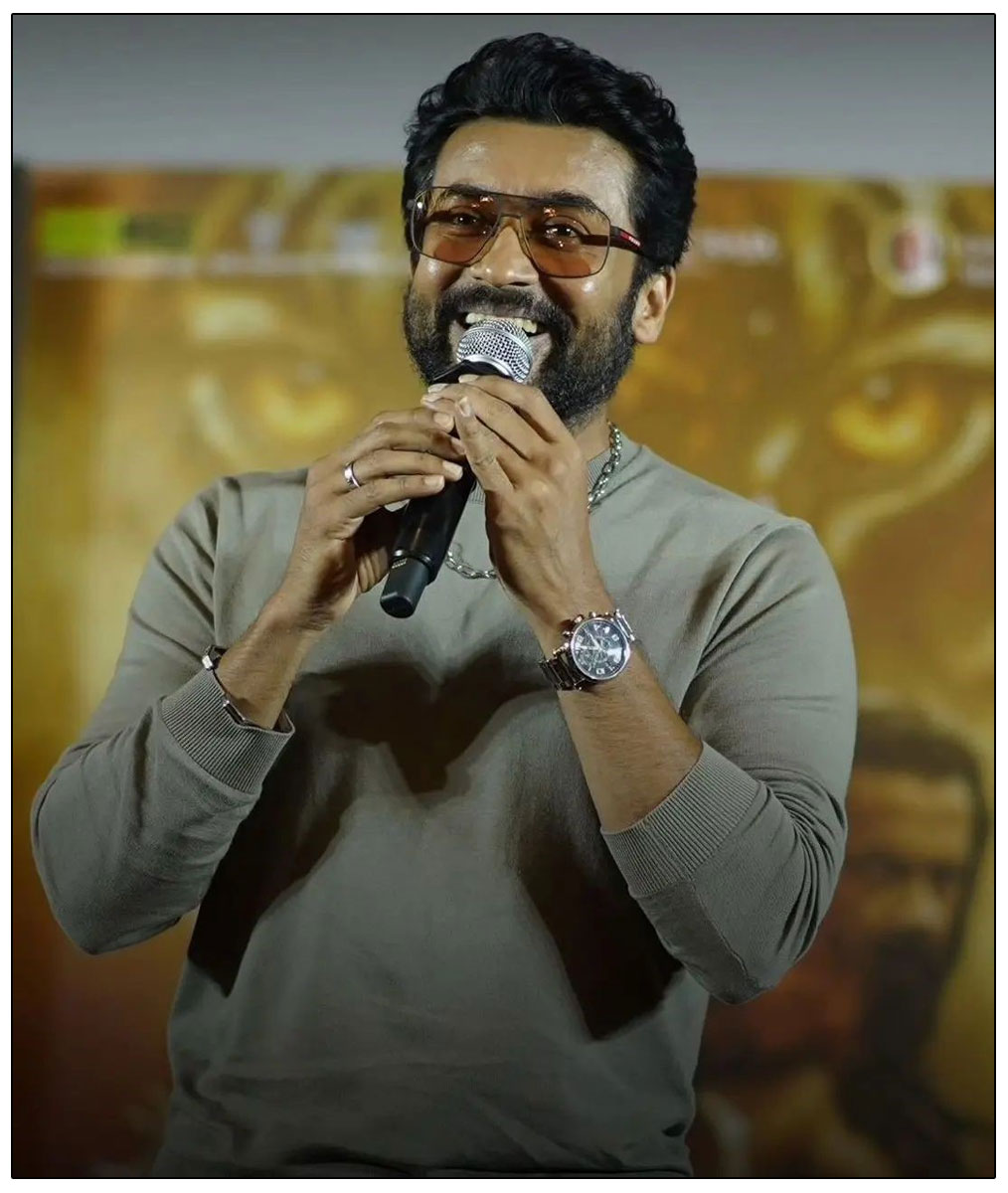 Suriya made a sincere apology to the media for arriving an hour late