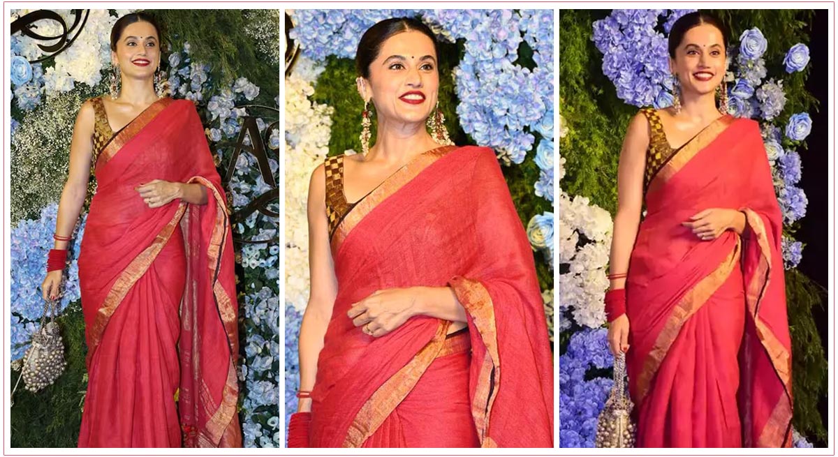 Taapsee Pannu made her first public appearance post wedding