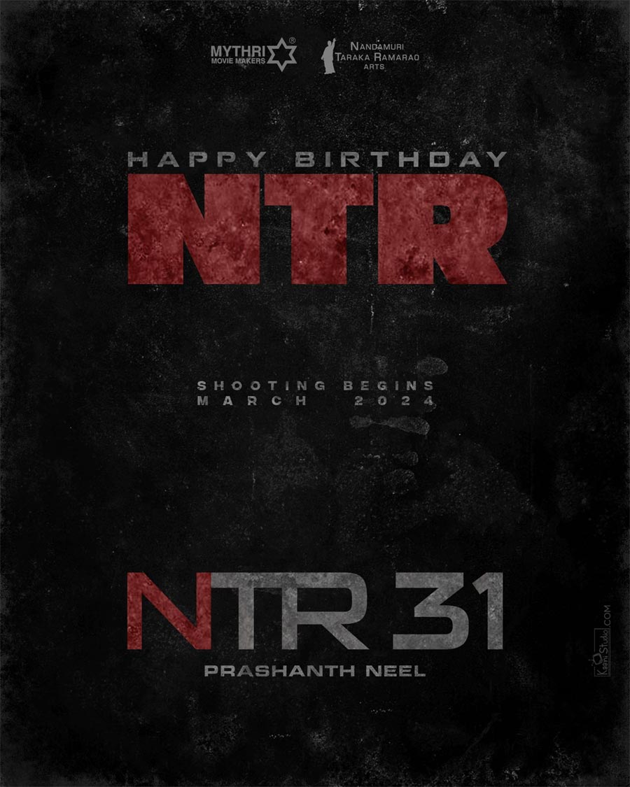 Team NTR31 B-Day greetings to NTR