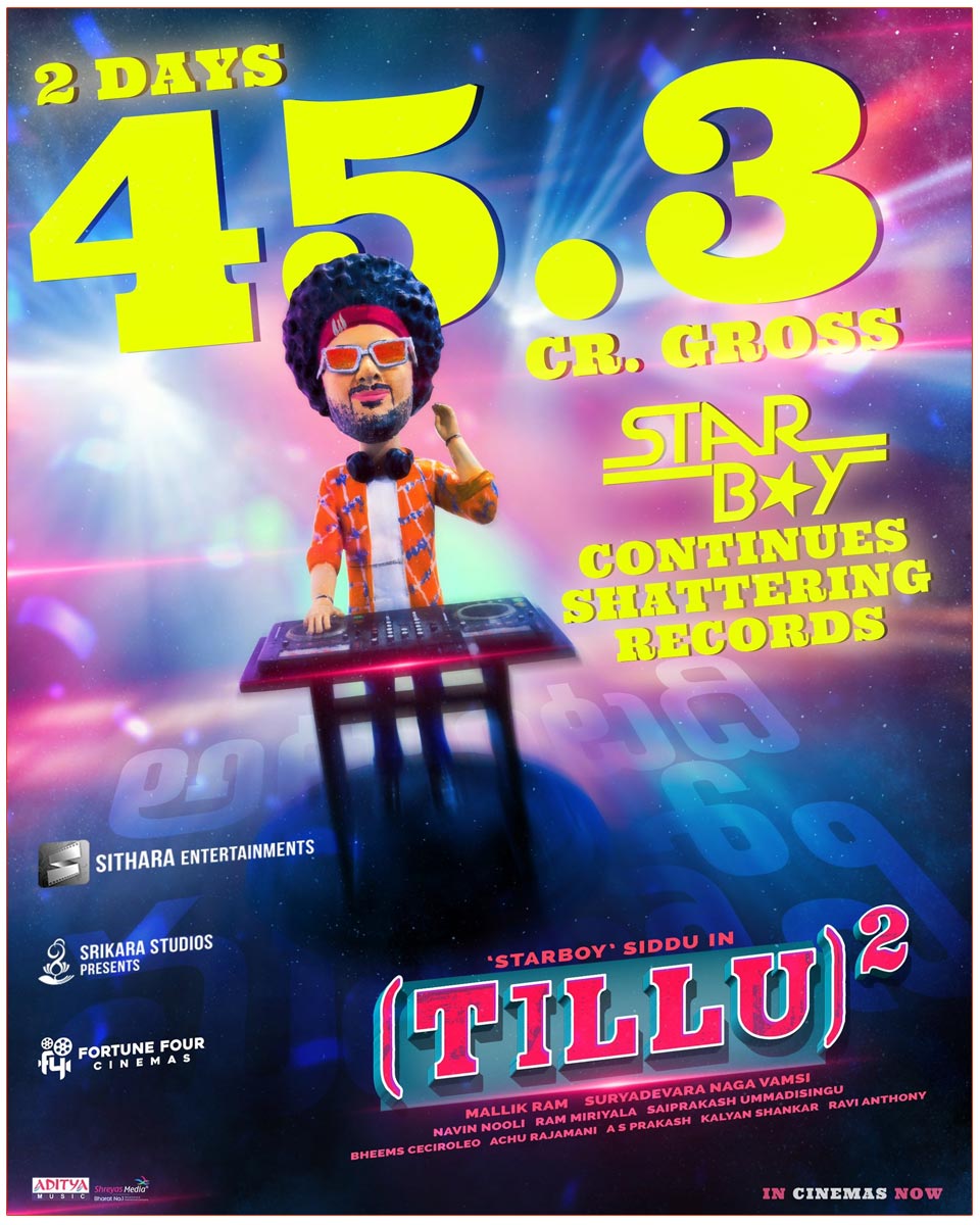 Tillu Square two days worldwide gross stands at Rs 45+ Crores