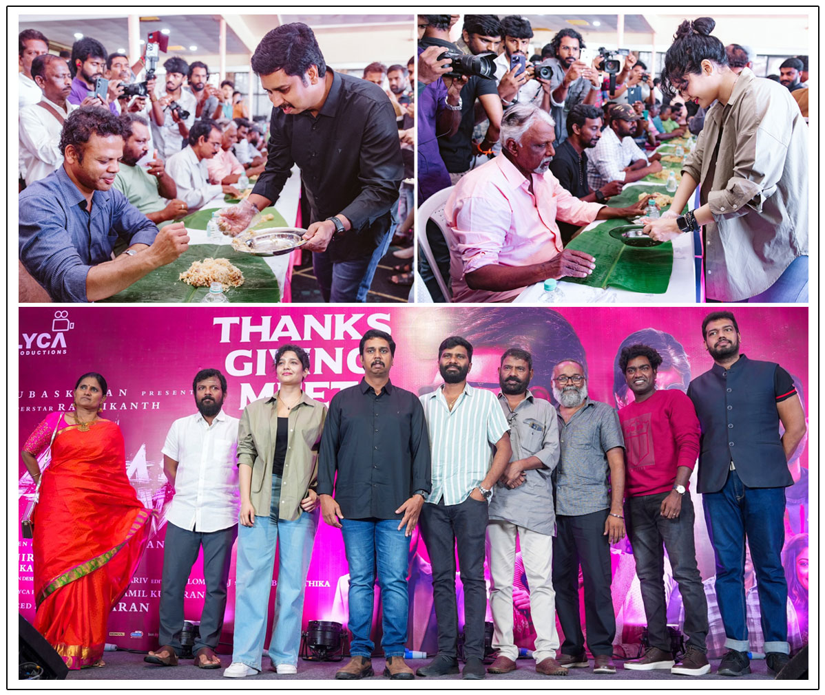 TJ Gnanavel and the film crew personally served biryani to the media persons