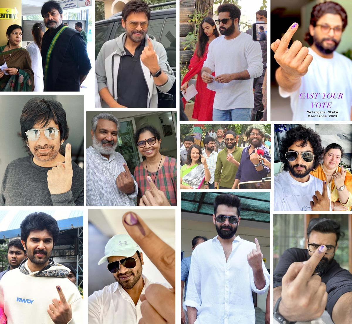 Tollywood celebs cast their votes in the Telangana assembly elections