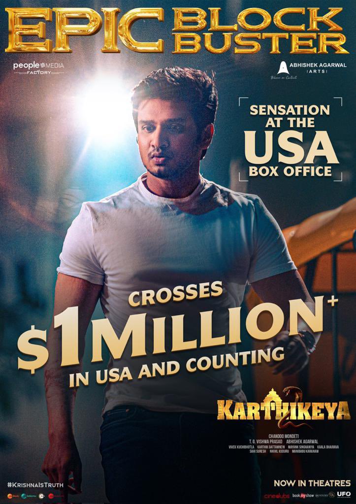 USA Karthikeya 2 movie enters into the million-dollar club