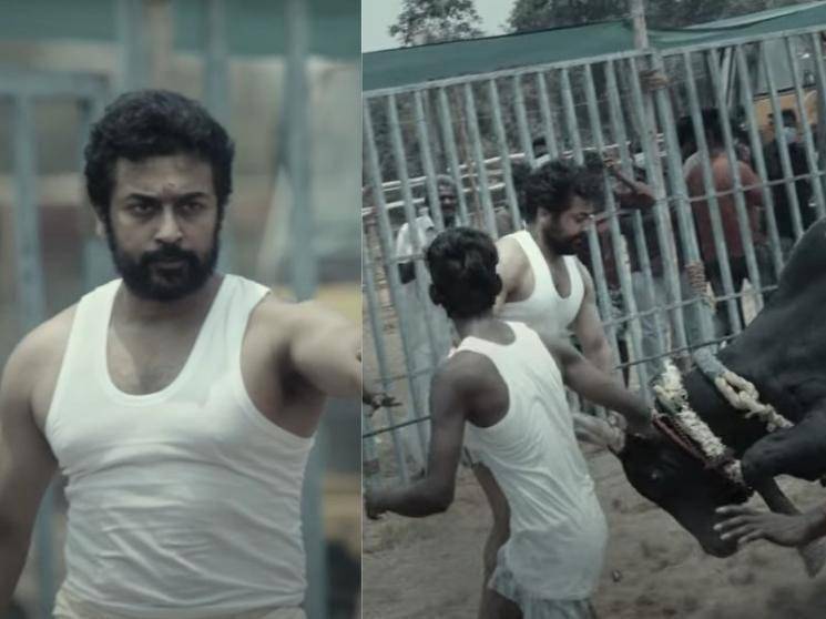 Vaadivaasal glimpse: Suriya's show of strength