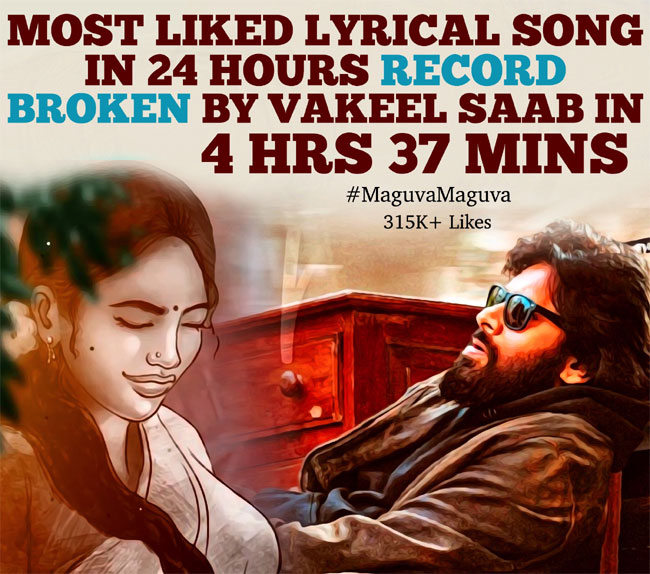 Vakeel Saab Maguva Maguva Song Likes Record