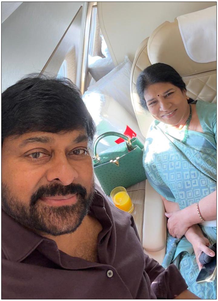 Valentines takeoff: Chiranjeevi,Surekha off to vacation