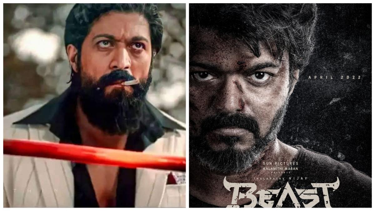 vijay beast vs yash's kgf2