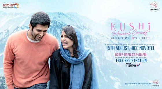 Vijay Devarakonda Kushi Musical Concert tickets selling like hotcakes