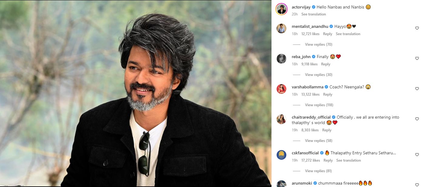 Vijay Made A Grand Instagram Entry