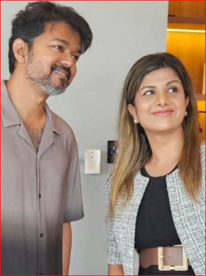 Vijay meets co star Rambha