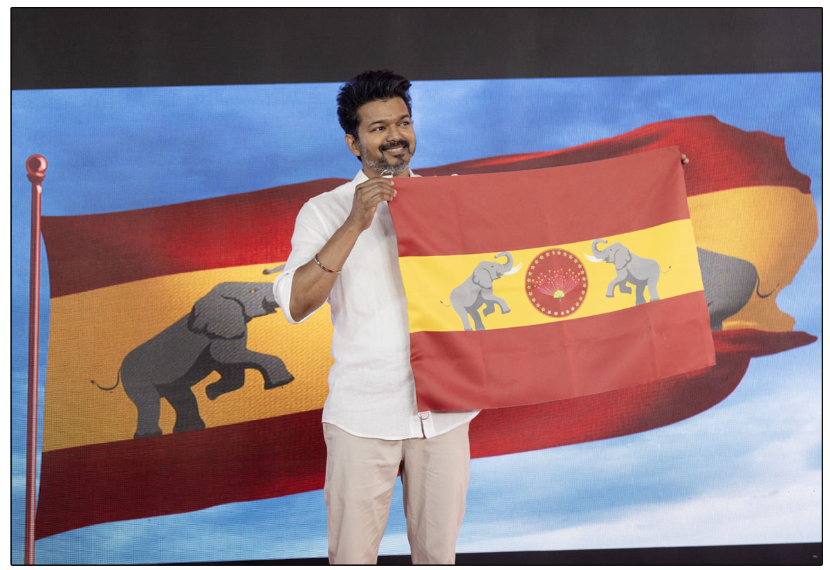 Vijay Revealed Representative Flag Of His Political Party | cinejosh.com