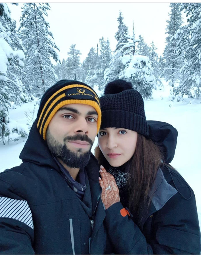 Virat Kohli and Anushka Sharma Honeymoon Picture