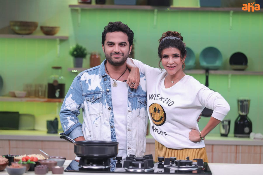 Vishwaksen in Manchu Lakshmi's culinary show