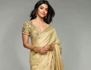 Pooja Hegde serves timeless ethnic elegance in a beige