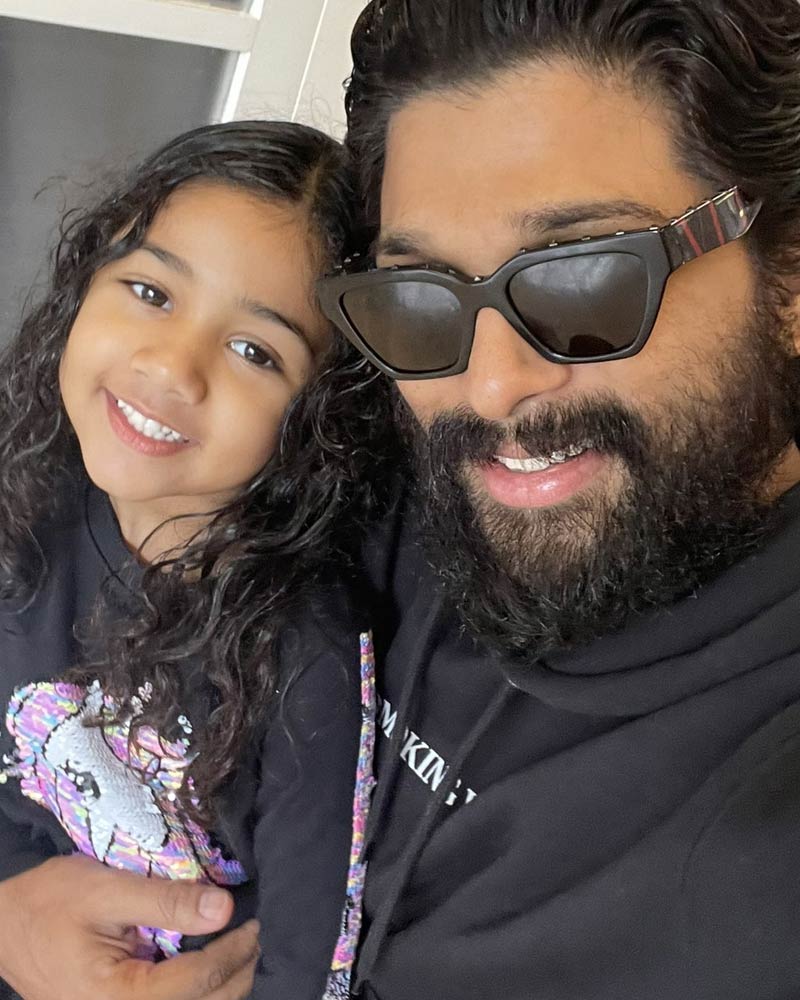 allu arjun,allu arha  కూతురికి క్యూట్ గా విషెస్ చెప్పిన అల్లు అర్జున్