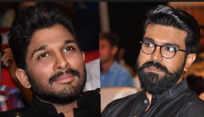 allu arjun,ram charan,rangasthalam,movie,naa peru surya shooting  బన్నీ.. కారణం అదేనా..?