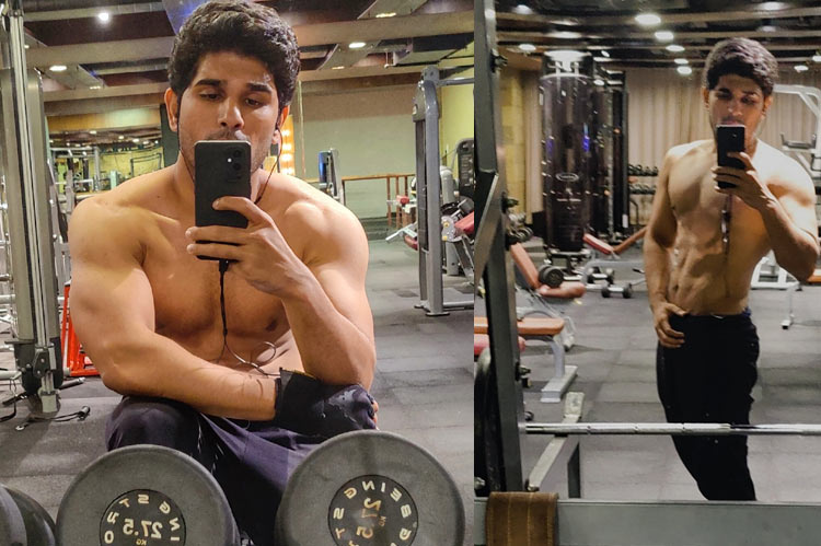 allu sirish,six pack look,gym selfies,tollywood latest hunk  సిక్స్ ప్యాక్ లుక్ తో మెగా హీరో 