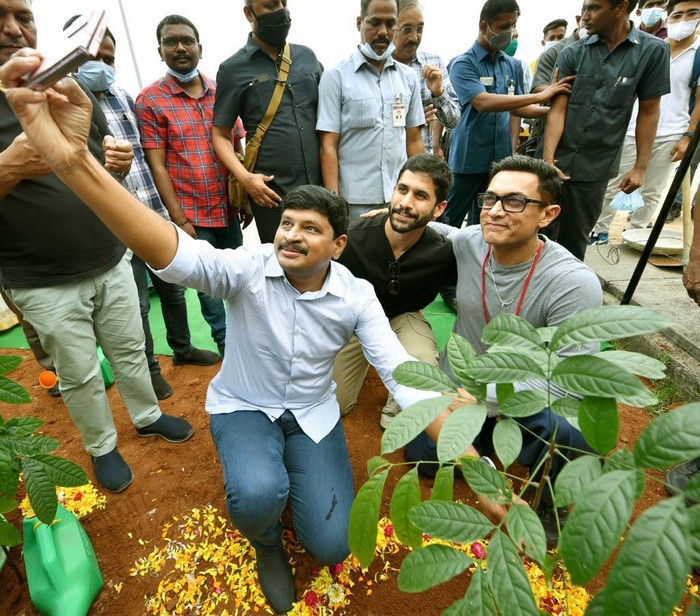 amir khan,naga chaitanya,participated,green india challenge